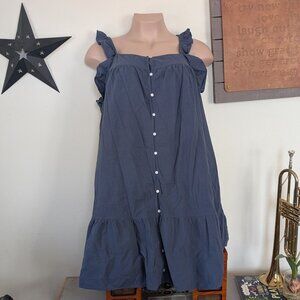 sz1X Universal Thread Denim Blue Cotton Dress